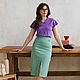Loose Cotton Violet Jumper, Basic Purple T-shirt. T-shirts. mozaika-rus. Online shopping on My Livemaster.  Фото №2