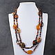 Long necklace of natural onyx, Necklace, Moscow,  Фото №1