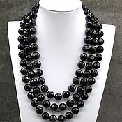 Украшения handmade. Livemaster - original item Chic multi-row necklace natural black agate. Handmade.