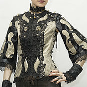 Куртка женская эксклюзивная из черной кожи с воротником из перьев