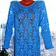 tunic: Openwork dress knitted with knitting needles. Tunics. In the rhythm of time. Knitting.. My Livemaster. Фото №4