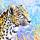 Картина Леопард маслом дикие животные, Картины, Павловский Посад,  Фото №1