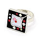 RING Coral and mother of Pearl. Ring size 18.1, Rings, Moscow,  Фото №1