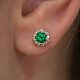 Серьги-гвоздики с изумрудами и бриллиантами. Серьги-пусеты. Мастерская чудес. Интернет-магазин Ярмарка Мастеров.  Фото №2
