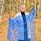 Shawls: Openwork down shawl-gossamer ' Magic ' blue. Shawls1. Down shop (TeploPuha34). My Livemaster. Фото №4