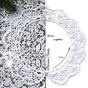 Аксессуары handmade. Livemaster - original item Knitted collar white with lurex lace 6 cm wide. Handmade.