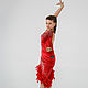 Платье для бальных танцев (латина) "Diamond Red". Костюмы. EleganceTS. Интернет-магазин Ярмарка Мастеров.  Фото №2