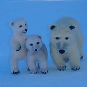 Куклы и игрушки handmade. Livemaster - original item Family of polar bears. Handmade.