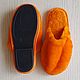 Orange sheepskin Slippers for women. Slippers. Warm gift. Online shopping on My Livemaster.  Фото №2