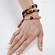 Triple bracelet-beads, Garnet bracelet, Bead bracelet, Magnitogorsk,  Фото №1