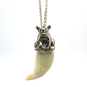 Фен-шуй и эзотерика handmade. Livemaster - original item Bear Fang amulet pendant 