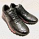 Sneakers made of genuine crocodile leather, in black, Sneakers, St. Petersburg,  Фото №1