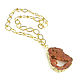 Orange pendant, agate pendant, large agate geode pendant. Pendants. Irina Moro. Online shopping on My Livemaster.  Фото №2