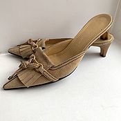 Винтаж handmade. Livemaster - original item Vintage Sandals Casadei 37 Vintage Suede Genuine Leather. Handmade.