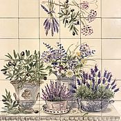 Для дома и интерьера handmade. Livemaster - original item Tiles and tiles: Romantic Provence . Painted tiles. Handmade.