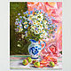 Картина маслом Цветочное вдохновение, картина с ромашками, Картины, Вышний Волочек,  Фото №1