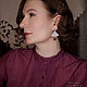 Серьги "Ruby lace". Серьги классические. Saimon. Ярмарка Мастеров.  Фото №6