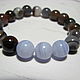 Bracelet with blue agate and agate 'On the eve of winter'. Bead bracelet. Beautiful gifts for the good people (Alura-lights). My Livemaster. Фото №5