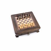 Активный отдых и развлечения handmade. Livemaster - original item Chess carved in the casket 