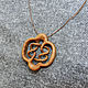Pendant-amulet made of wood 'Streams of infinity' (oak). Pendant. OakForest Wooden Jewelry. My Livemaster. Фото №4