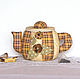 Teapot - box in a brown check. Candy bowl, kitchen decoration, Box, Magnitogorsk,  Фото №1