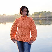 Одежда handmade. Livemaster - original item Sweater Cotton Orange fresh. Handmade.