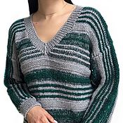 Одежда handmade. Livemaster - original item Women`s pullover Needles, hand knitting, yak wool, sequins. Handmade.
