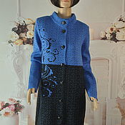Одежда handmade. Livemaster - original item Knitted coat, demi-season, half-wool, ,54-56p.. Handmade.