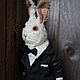 Order White rabbit 007. Irina Sayfiydinova (textileheart). Livemaster. . Stuffed Toys Фото №3
