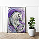 Картина маслом "Белый жеребец", конь, лошадь, интерьерная, Картины, Владивосток,  Фото №1