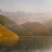 Картины и панно handmade. Livemaster - original item Autumn in the mountains of Colchis. Lake Ritsa.(artist Vladimir Tarasov). Handmade.