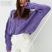 Одежда handmade. Livemaster - original item Jerseys: Purple Sweater Women`s Summer Women`s sweater. Handmade.