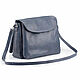 Leather women's bag 'Kate' (blue). Classic Bag. Russian leather Guild. Online shopping on My Livemaster.  Фото №2