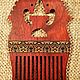 Мedieval crest, inlaid wood, comb Slavic fantasy horses. Combs2. Wooden combs inlay Hanto&Dokimo. My Livemaster. Фото №4