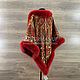 Pavlovo Posad shawl 'Ginger' with red fox fur. Shawls1. Olga Lavrenteva. Online shopping on My Livemaster.  Фото №2