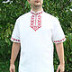Men's Slavic shirt 'RUSICH' white. People\\\'s shirts. KubanLad. Online shopping on My Livemaster.  Фото №2
