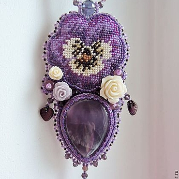 Украшения ручной работы. Ярмарка Мастеров - ручная работа Кулон "Виолетта". Handmade.