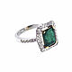 Ring 'Emerald elegance' diamonds, gold 585. Rings. Jewelry Laboratory Alter Ego. My Livemaster. Фото №4