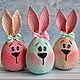 Пасхальные кролики. Зайцы яйца.( Горошек), Тильда Зверята, Новороссийск,  Фото №1