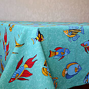 Для дома и интерьера handmade. Livemaster - original item TABLECLOTHS: Fish Tablecloth. Handmade.