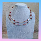 Украшения handmade. Livemaster - original item Necklace with rose quartz and coral. Handmade.