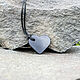 Heart pendant made of natural shungite, Pendants, Petrozavodsk,  Фото №1