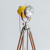 Для дома и интерьера handmade. Livemaster - original item Moto floor lamp in industrial style RoadMaster Yellow. Handmade.