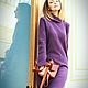 Dress made of natural wool ' Warm violet'. Dresses. Alexandra Maiskaya. My Livemaster. Фото №5