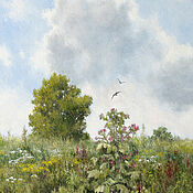 Картины и панно handmade. Livemaster - original item Painting - A summer day in a meadow. Handmade.