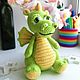 Dragon Drake Stuffed Toy Knitted Green Dinosaur. Stuffed Toys. sunnytoys-gifts. Online shopping on My Livemaster.  Фото №2