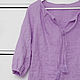 100% linen lavender boho blouse. Blouses. etnoart. My Livemaster. Фото №4