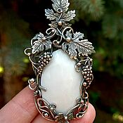 Украшения handmade. Livemaster - original item sterling silver pendant. The pendant is silver.Grape. Pendant with capolongo... Handmade.