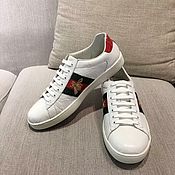 Обувь ручной работы handmade. Livemaster - original item Sneakers classic white crocodile leather, custom.. Handmade.