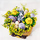 Order Soap bouquet Easter planters as a gift for Easter eggs rabbit and chicks. Edenicsoap - soap candles sachets. Livemaster. . Soap Фото №3
